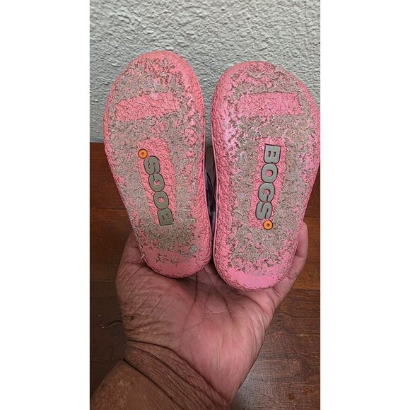 Bogs Baby Bogs Owl Print Purple & Pink Insulated Waterproof Boots Size 6T Infant - Picture 5 of 6